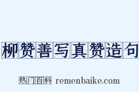 柳赞善写真赞造句是什么意思的图片